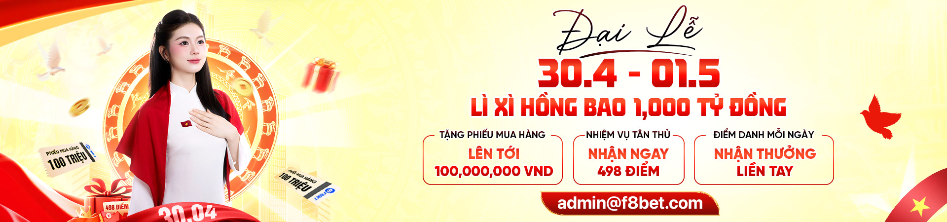 banner f8bet kỉ niệm giải phóng miền nam